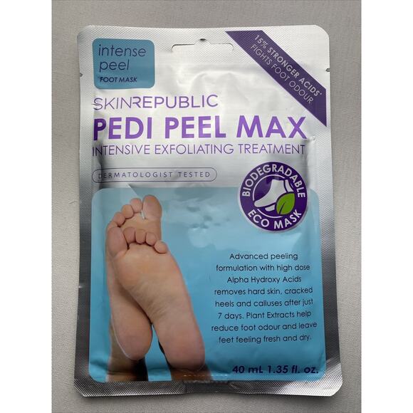 SKIN REPUBLIC PEDI PEEL MAX / INTENSIVE EXFOLIATING TREATMENT BIODEGRADABLE - Picture 1 of 2